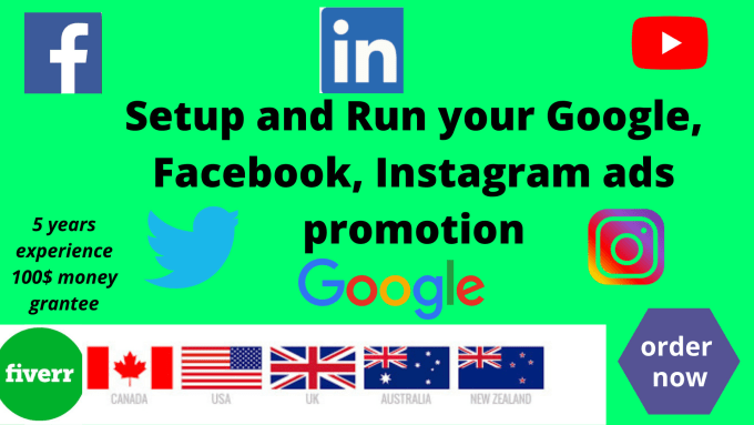 Gig Preview - Setup and manage google facebook instagram ads campaign