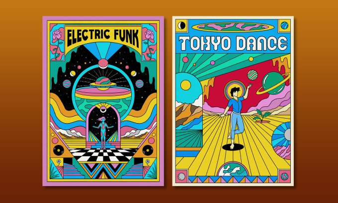 Gig Preview - Create colorful psychedelic and trippy style illustration