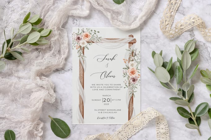 Gig Preview - Design beautiful wedding invitations, baby shower,save the date