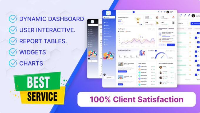 Bestseller - do admin dashboard development or admin panel development