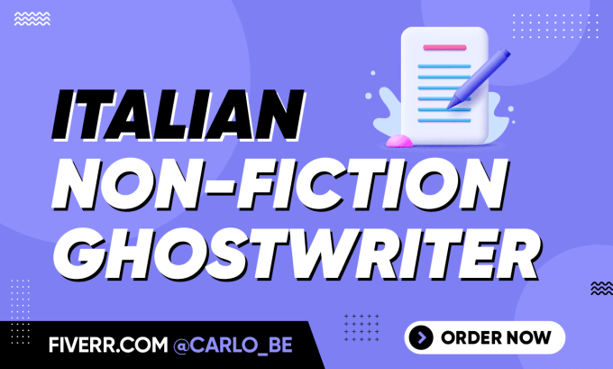 Gig Preview - Be your italian nonfiction kindle book ghostwriter