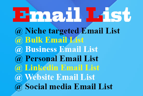 Gig Preview - Build verified niche targeted email list