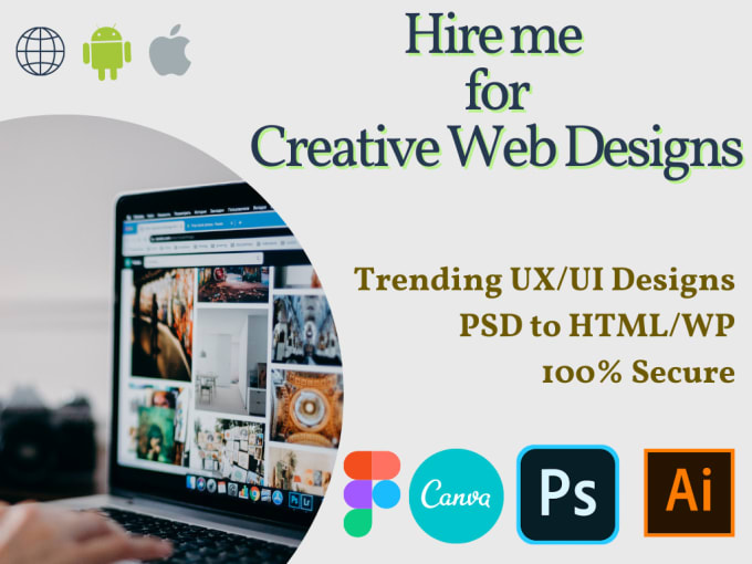 Gig Preview - Create creative and trending website ui ux design