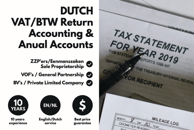 Gig Preview - Do dutch vat return and accounting and annual accounts