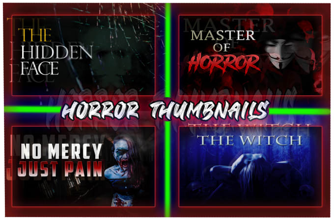 Bestseller - create horror graphic youtube thumbnail in 2 hours