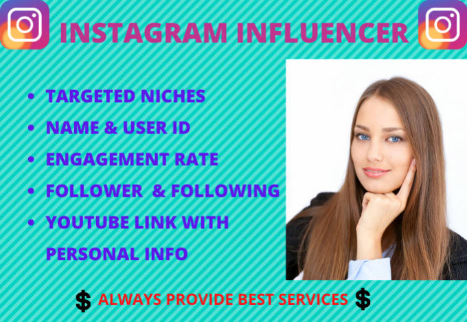 Gig Preview - Provide best instagram influencer for profitable niches