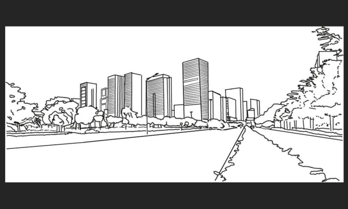 Gig Preview - Create line art or sketch of a favorite place