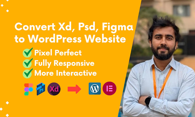 Gig Preview - Convert figma to wordpress, psd to wordpress, xd to wordpress website