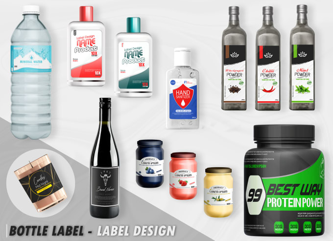 Gig Preview - Do bottle label and label design for products