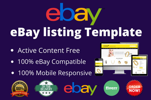 Gig Preview - Design responsive ebay listing template, ebay dropshipping