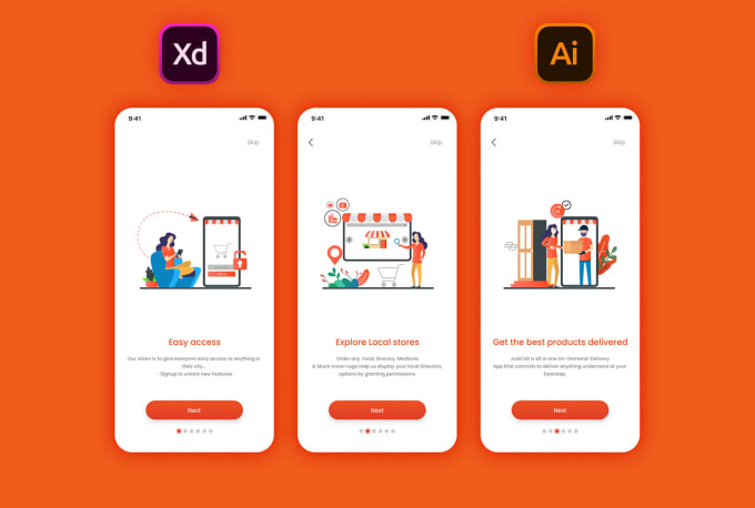 Gig Preview - Design stunning onboarding and splash screen for your mobile app