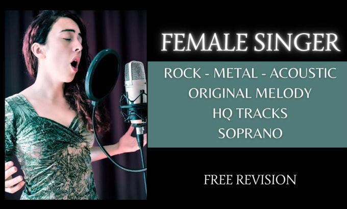 Gig Preview - Be your female metal, rock and acoustic singer vocalist