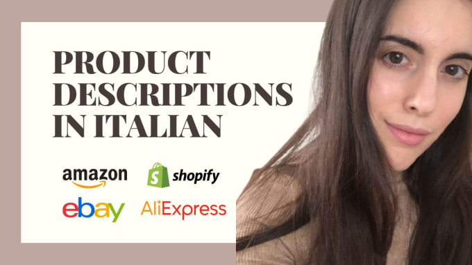 Gig Preview - Write optimized product descriptions in italian