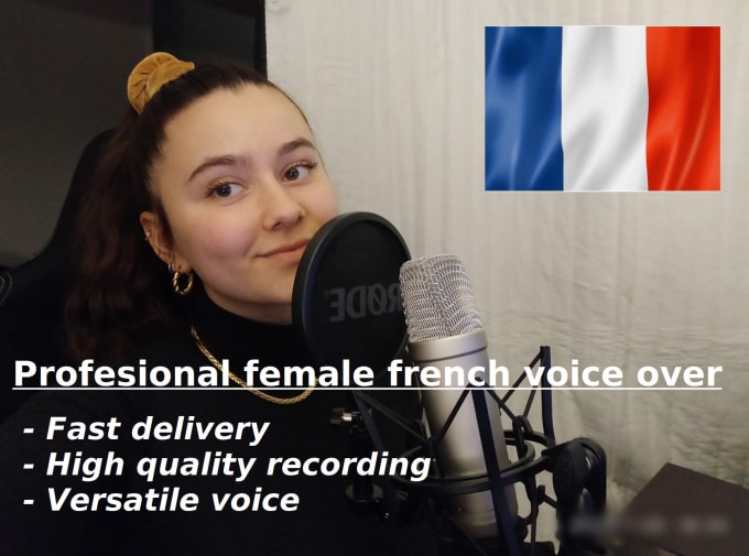 Gig Preview - Record a professional french female voice over