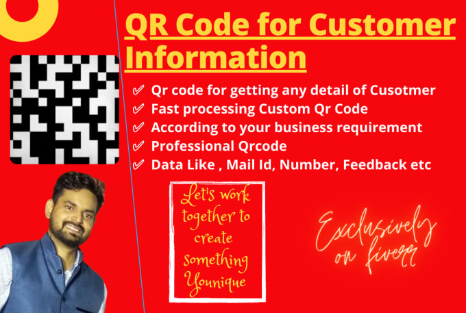 Gig Preview - Generate qr code for getting customer information