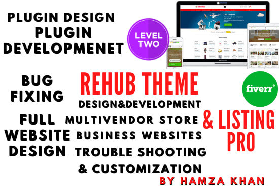 Gig Preview - Design, fix rehub, multivendor, listing pro business website