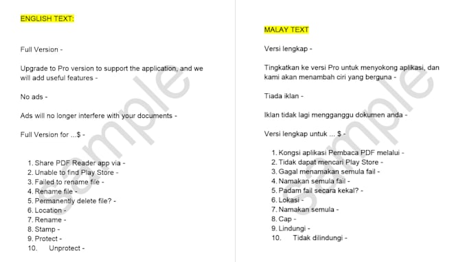 Gig Preview - Translate english to malay, do english to malay translation