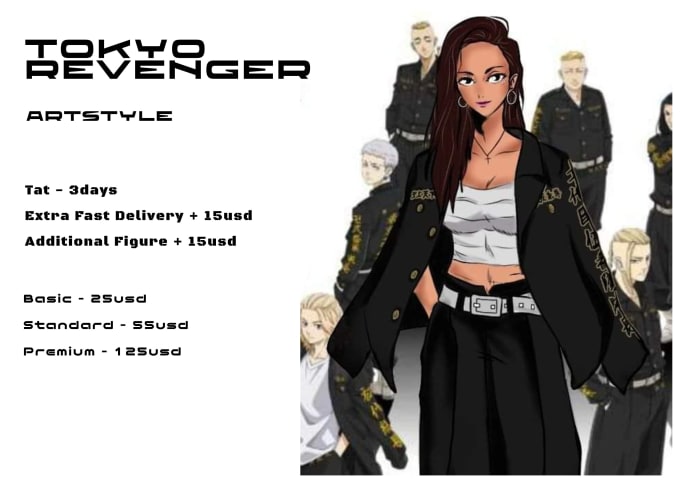 Gig Preview - Draw you as tokyo revenger character