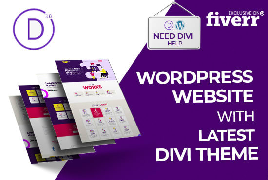 Gig Preview - Develop wordpress website using divi theme and page builder