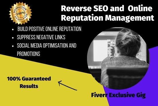 Gig Preview - Perform reverse SEO, online reputation management, ORM for your brand