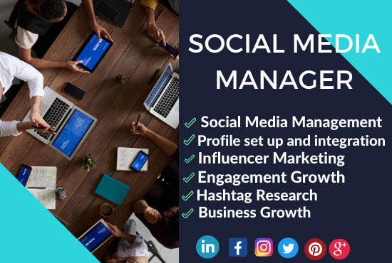 Gig Preview - Be your experienced social media manager to achieve your marketing goals