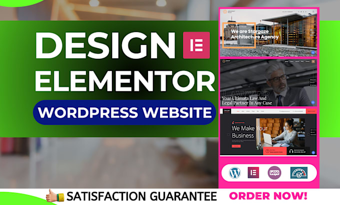 Gig Preview - Do affordable wordpress website design elementor