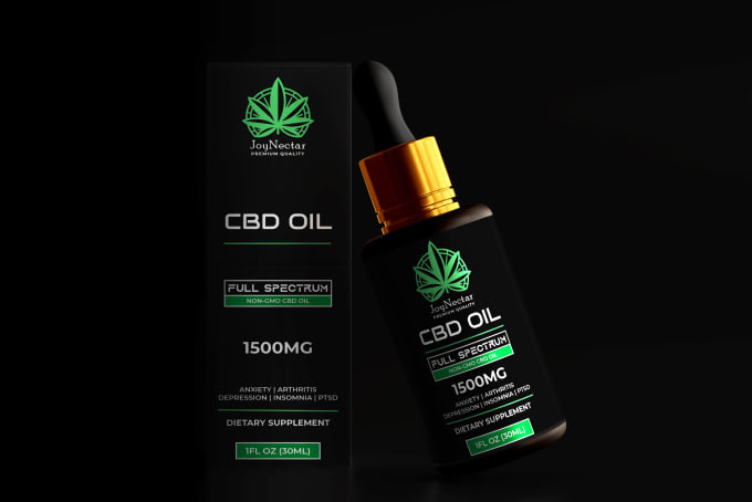 Gig Preview - Do cbd label design, cbd oil label, bottle label design