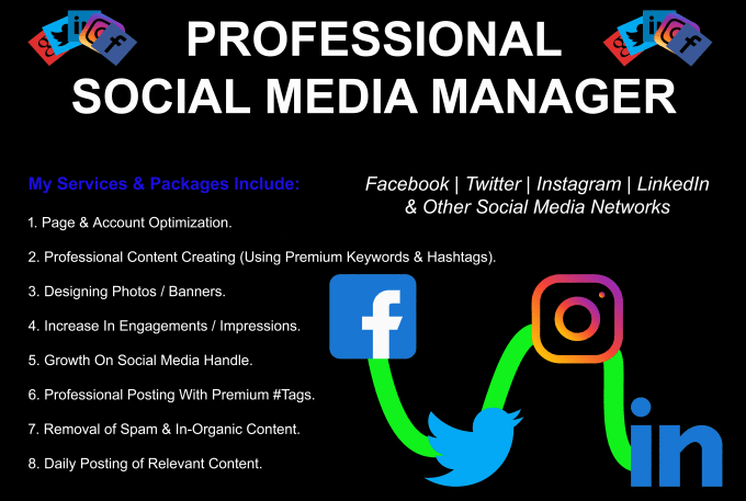 Gig Preview - Be your professional social media manager