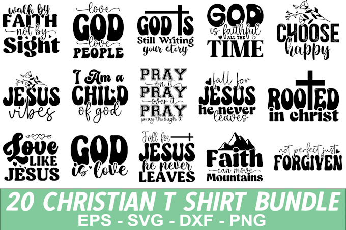 Gig Preview - Christian and others design bundle for your etsy and others