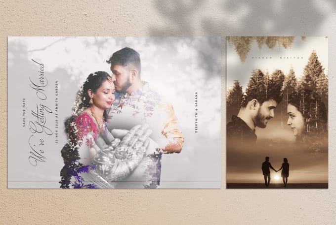 Bestseller - design a creative wedding invitation and save the date