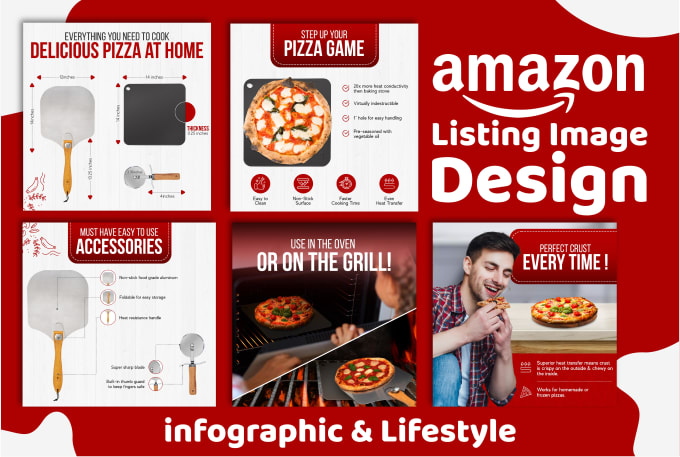 Gig Preview - Design amazon product listings, infographic images