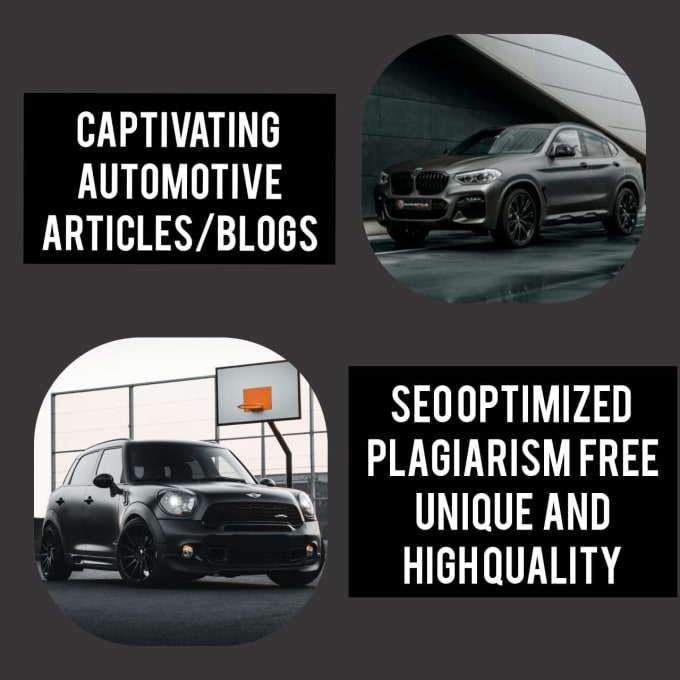 Bestseller - write SEO optimized automotive articles, blog posts on cars