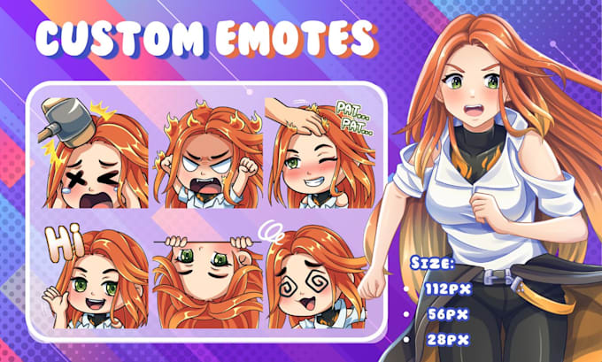 Gig Preview - Create custom kick emotes, sub badges for kick, twitch, youtube