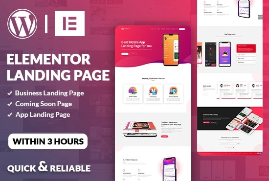 Gig Preview - Design your wordpress website or landing page with elementor