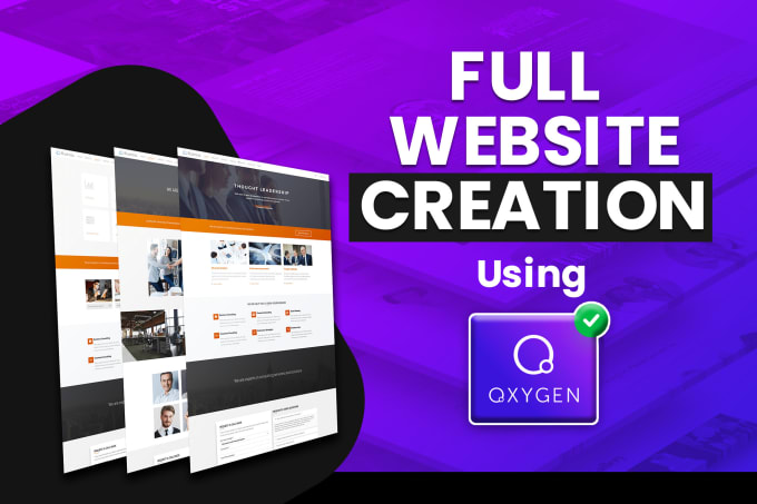 Gig Preview - Create a full website using oxygen builder