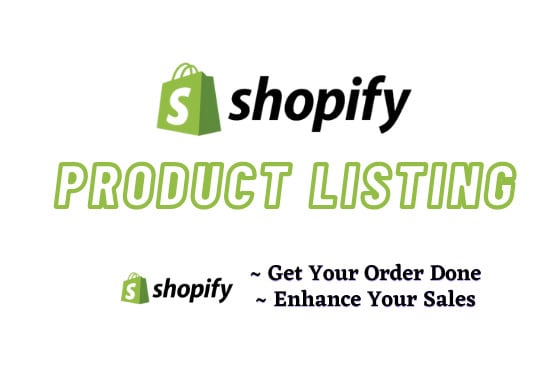 Gig Preview - Do shopify product listing bulk upload, store design