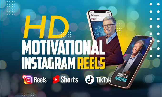 Gig Preview - Create fullscreen custom motivational instagram reels