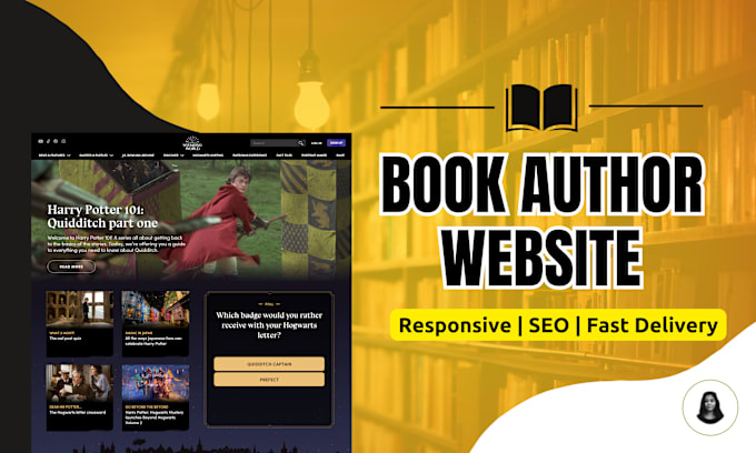 Gig Preview - Design stunning book author website or ebook author website