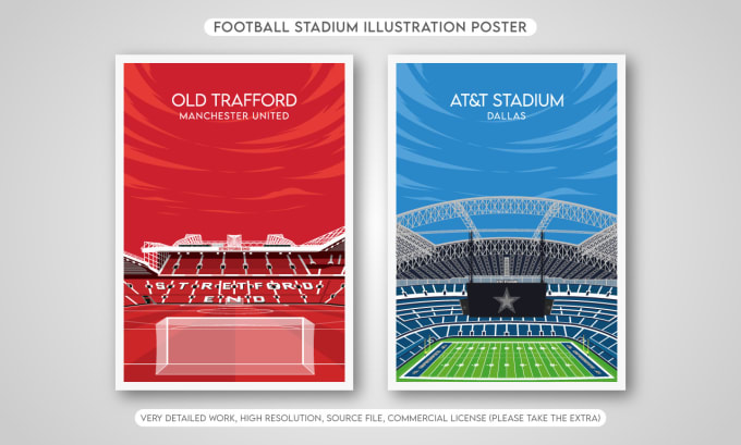 Gig Preview - Create a stadium illustration poster for your favorite team