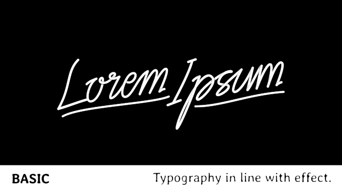 Gig Preview - Design typography in line style