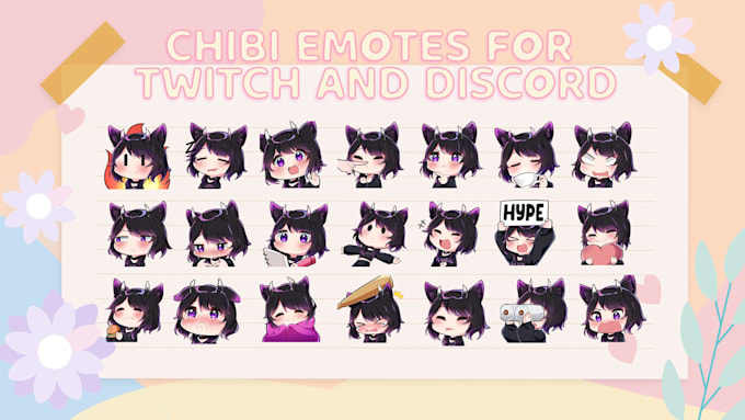 Gig Preview - Draw custom anime emotes for twitch and discord