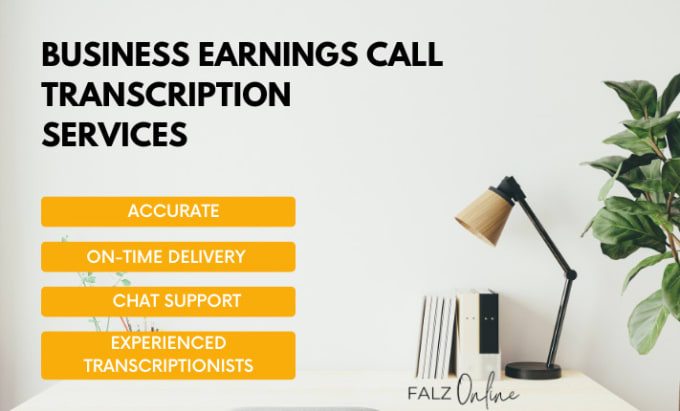 Gig Preview - Accurately transcribe your business earnings call