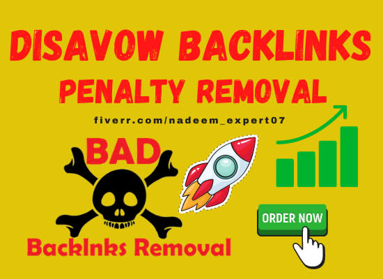 Gig Preview - Disavow toxic domain backlink for google penalty, reduce spam score