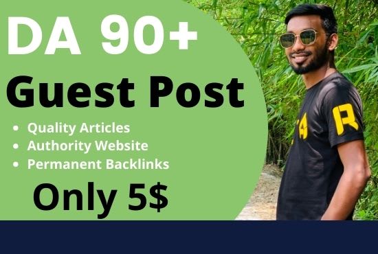 Gig Preview - Write and publish guest post on da 90 dofollow backlinks