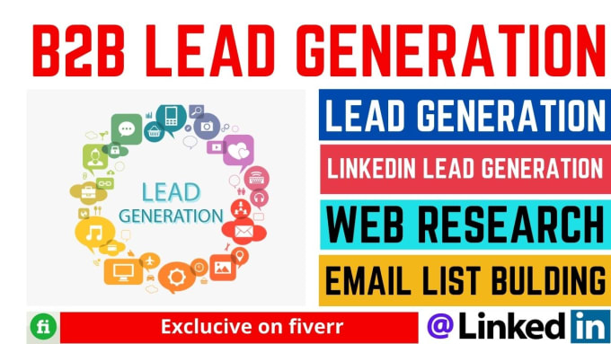 Gig Preview - Do b2b lead generation and linkedin lead generation