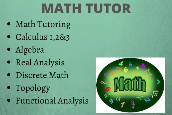 Gig Preview - Be virtual tutor in all mathematics subjects 24hrs