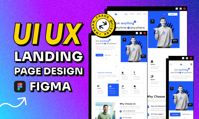 Gig Preview - Our agency will do a ui ux landing page design using figma