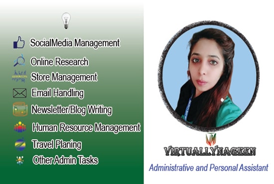 Gig Preview - Be your dedicated virtual admin and personal assistant, VA