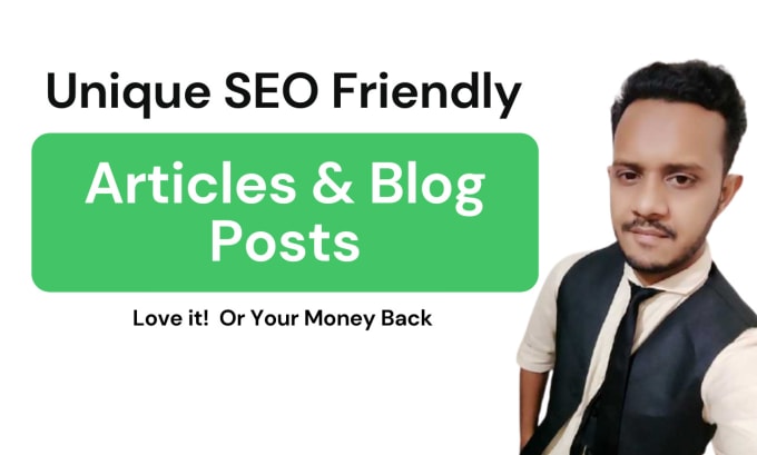 Gig Preview - Write unique SEO friendly articles or blog  posts