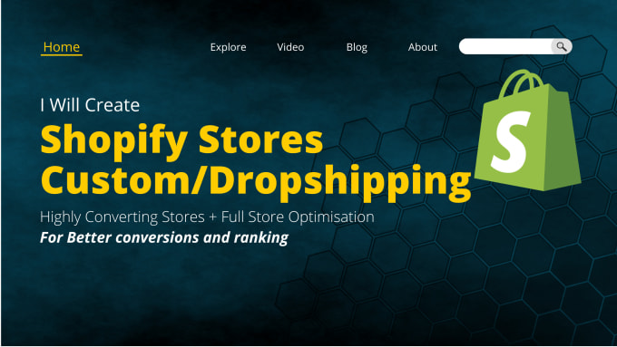 Gig Preview - Build shopify store or dropshipping ecommerce store